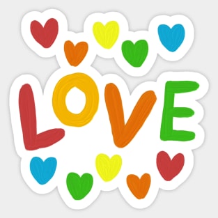 Colorful LOVE Sticker